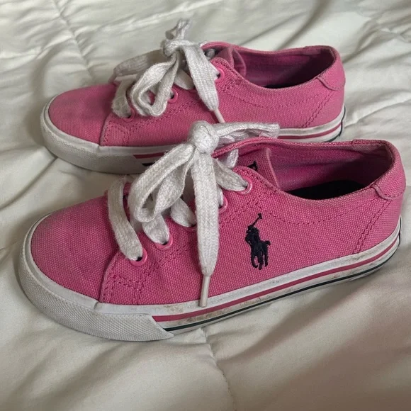 Toddler size 11 sneakers pink Polo Ralph Loren - Picture 4 of 11